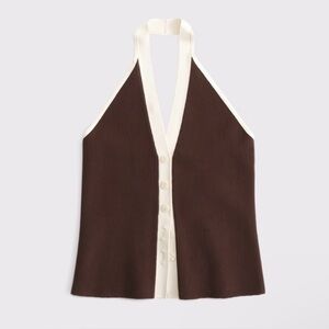 Abercrombie & Fitch Brown Sweater Halter Top